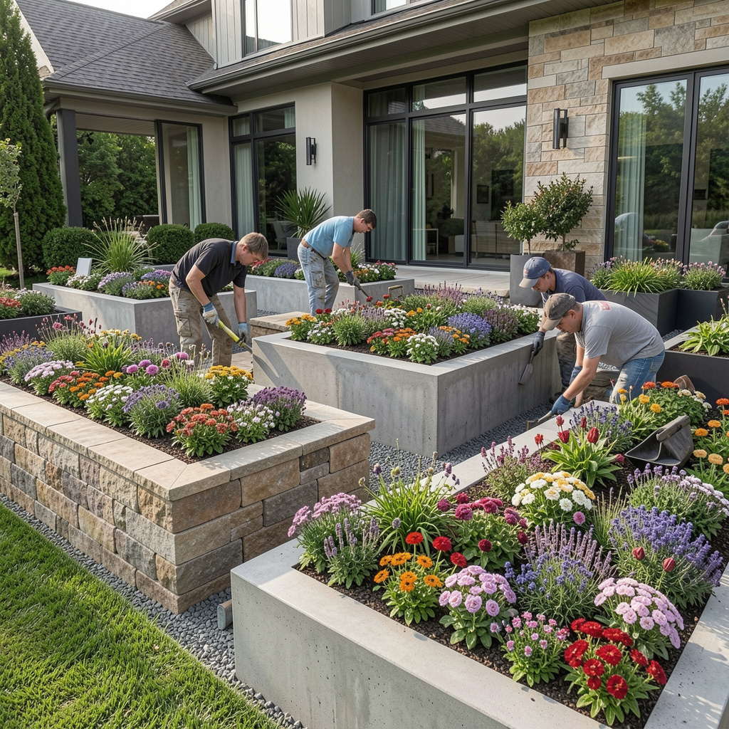 توريد وتنفيذ الأحواض الزراعية