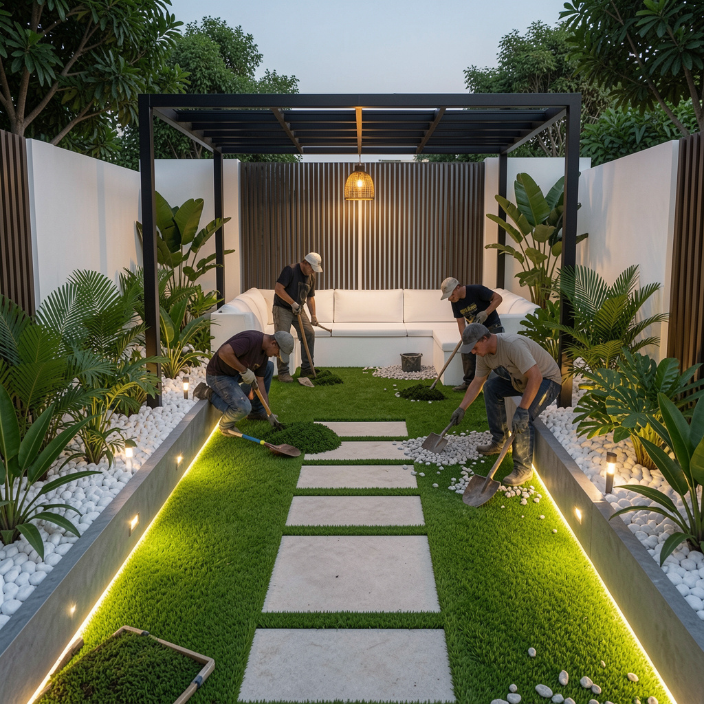 حديقة فيلا سكنية