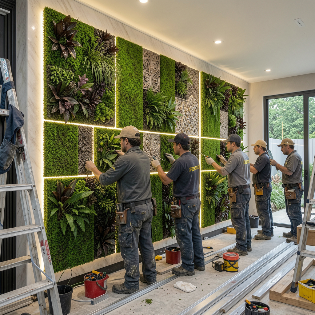 freepik team of workers designing and installing artificia 46141