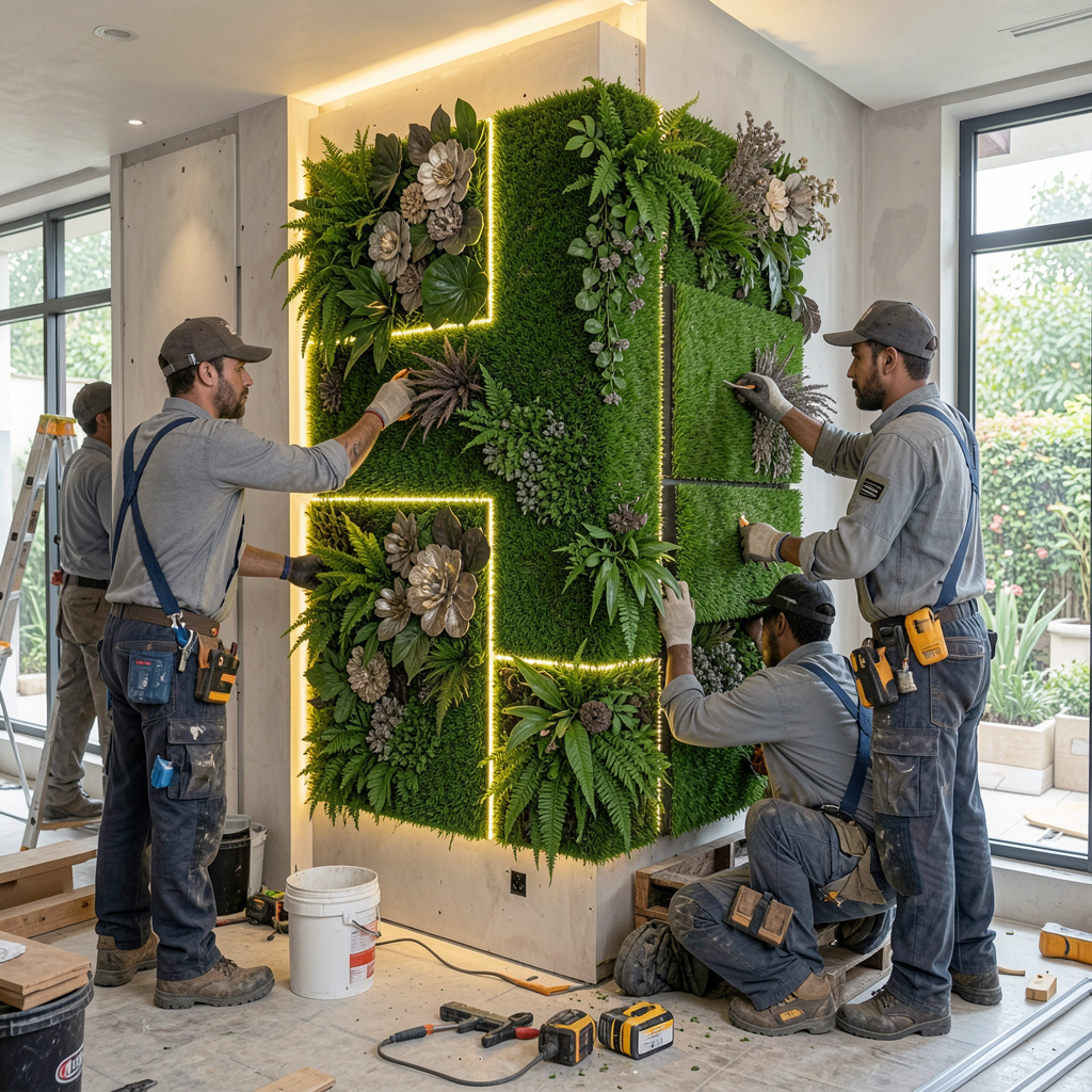 تصميم وتركيب عشب جداري وديكورات