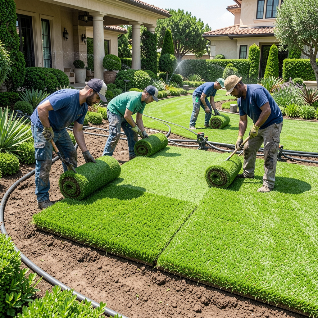 freepik team of workers supplying and installing natural g 46143