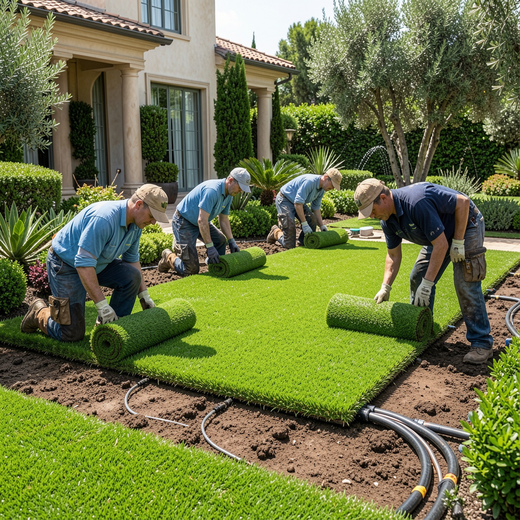 freepik team of workers supplying and installing natural g 46144